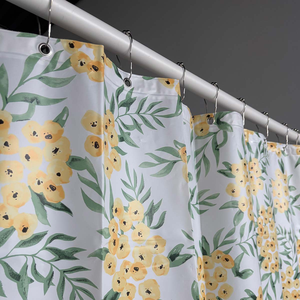 Cortina de ducha de PEVA con diseño de jardín de níspero
