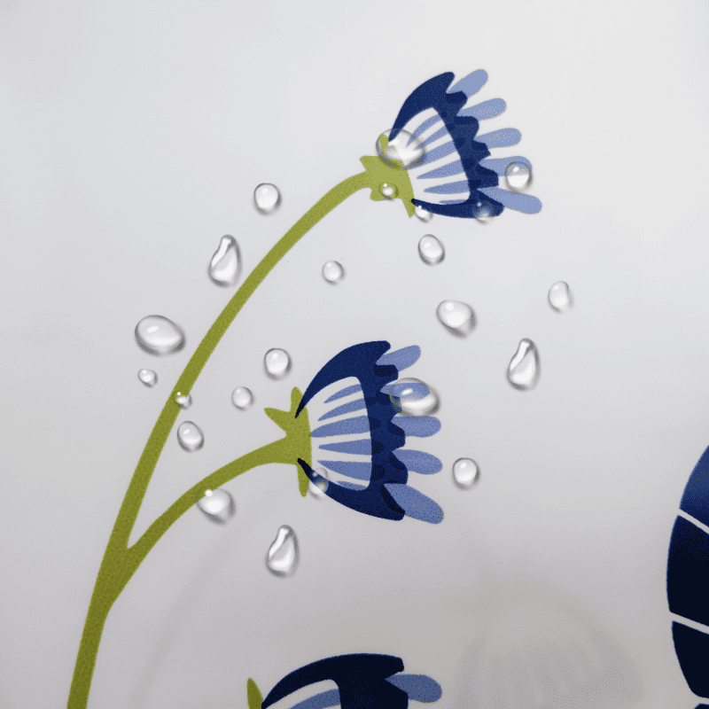 Shower Curtain with Flowers