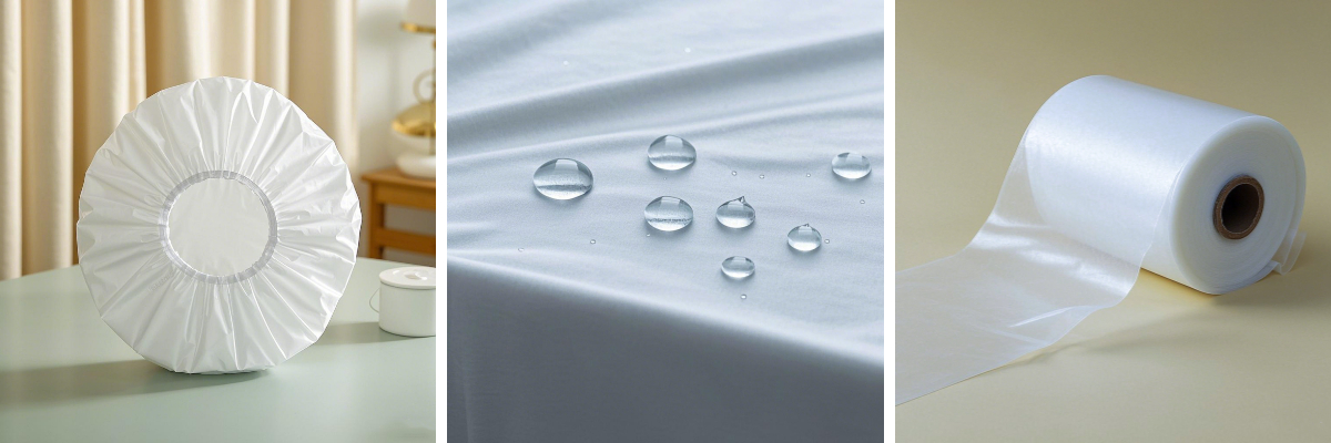 Thickened White PEVA Shower Cap Thickened White PEVA Shower Cap
