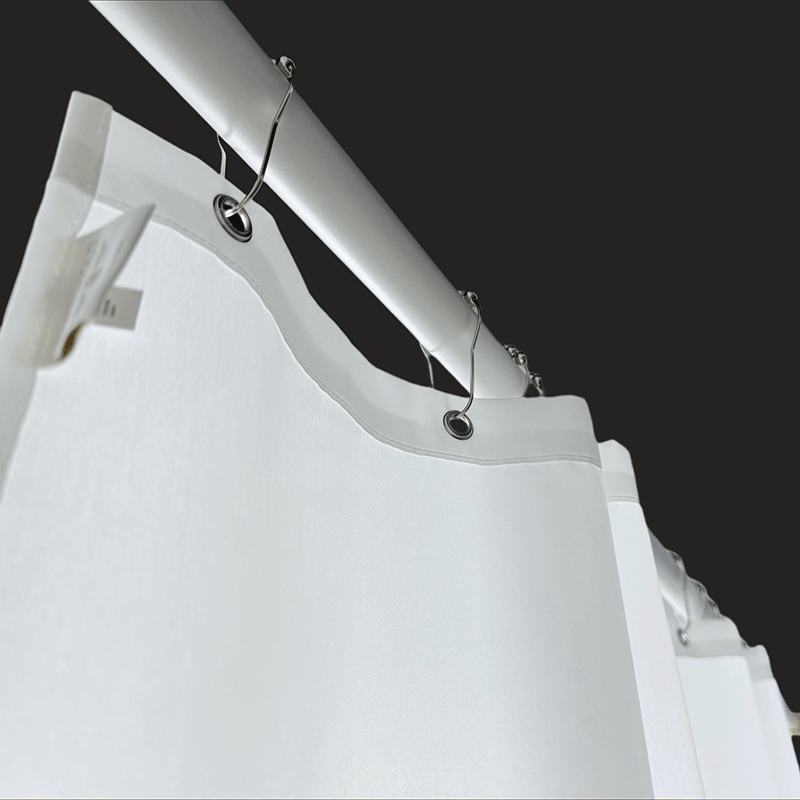 White Polyester Shower Curtain Liner