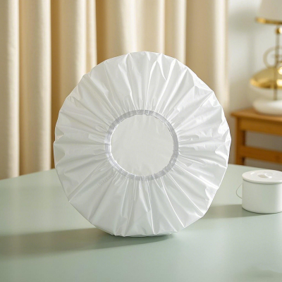 Thickened White PEVA Shower Cap