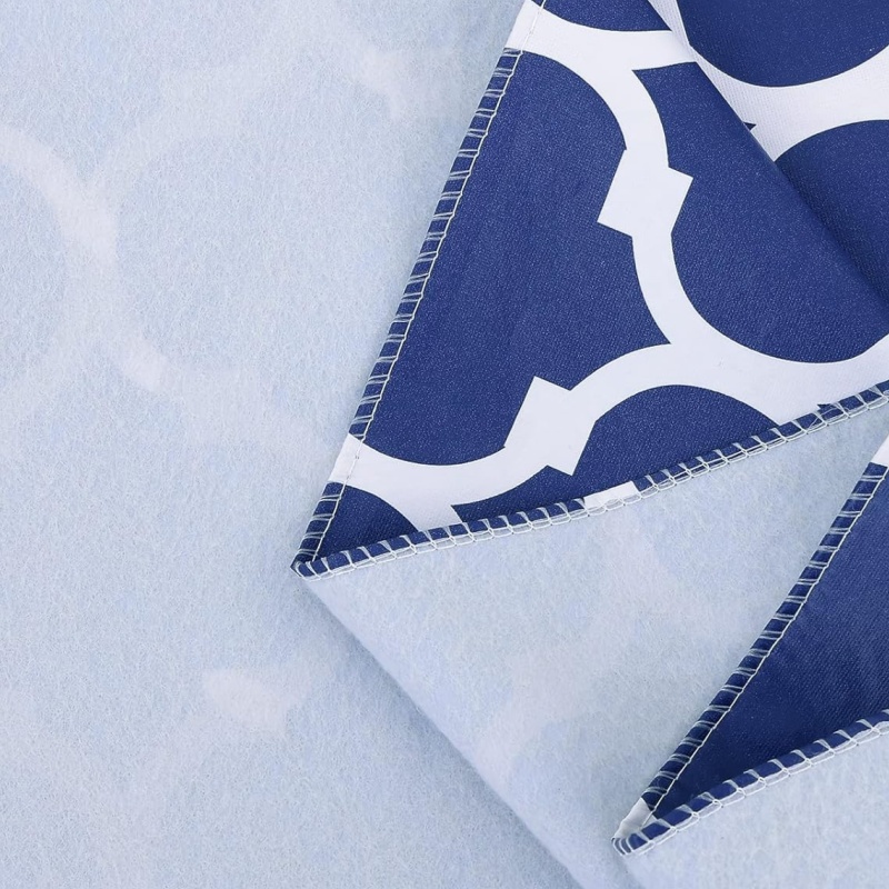 파란색 비닐 식탁보 플란넬 백킹