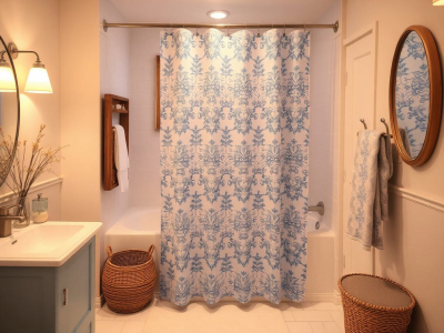 How an Extra Long Shower Curtain Can Totally Upgrade Your Bathroom