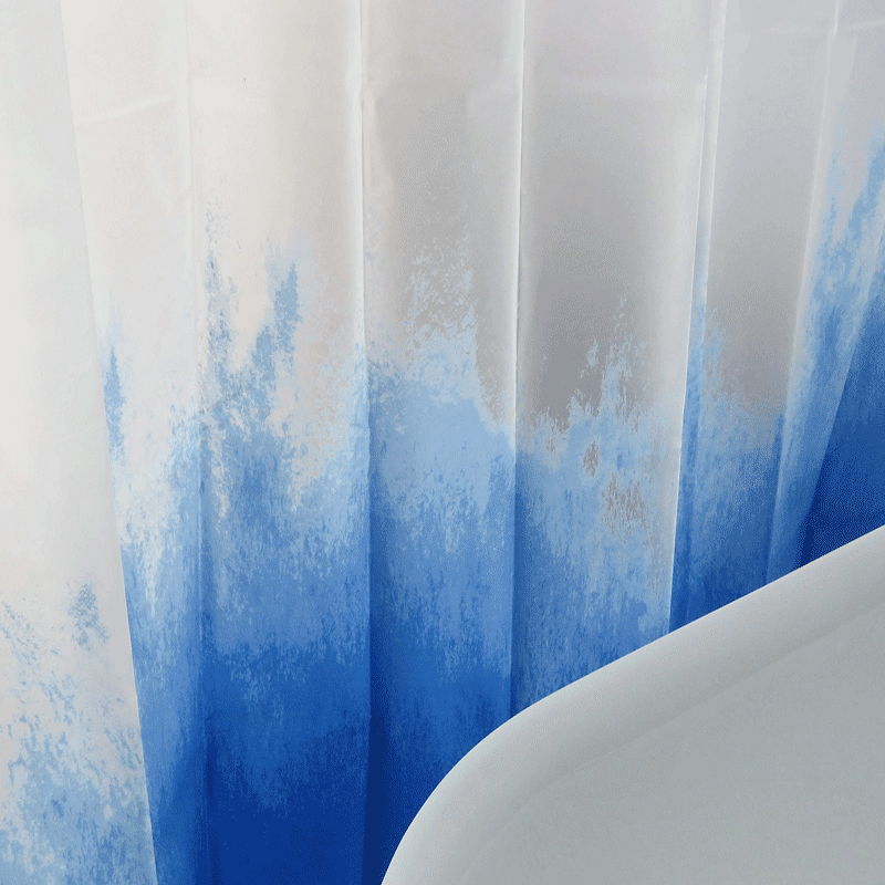 Vinyl Gradient Shower Curtain