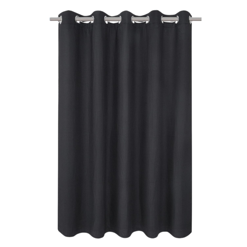 Rideau de douche sans crochets avec doublure à pression