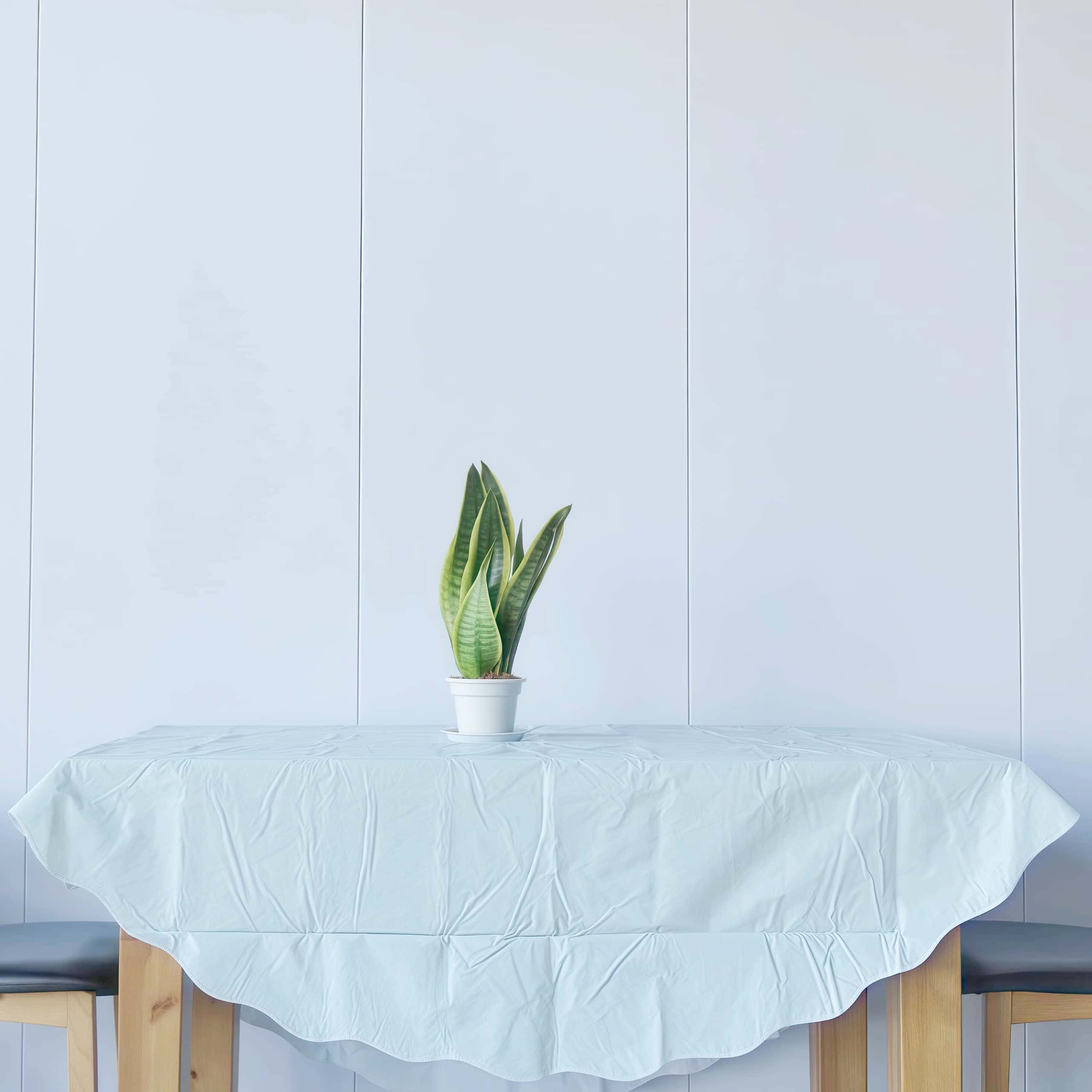 둥근 플라스틱 테이블 천