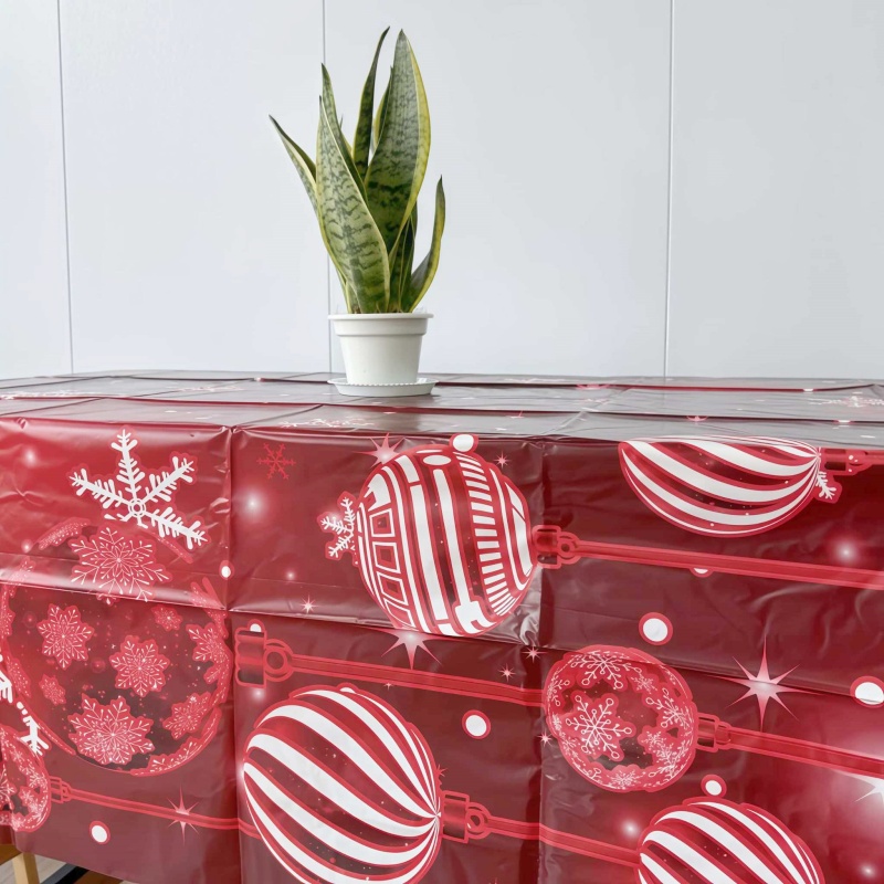 Red Plastic Table Cloth