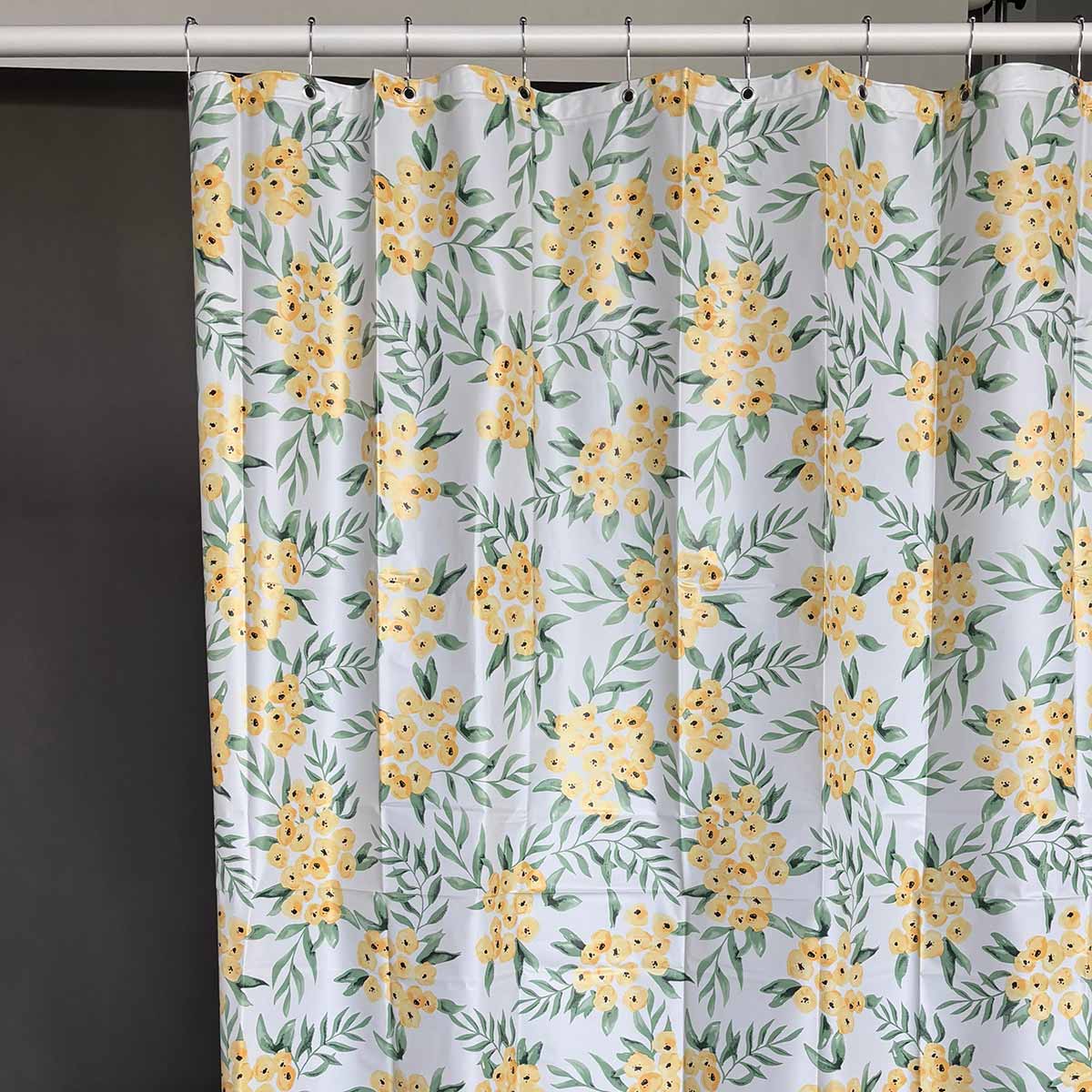 Cortina de ducha de PEVA con diseño de jardín de níspero