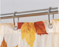 Autumn Maple Leaf Print Waterproof Fabric Shower Curtain