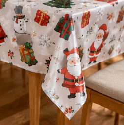 Nappe de Noël en PVC et flanelle pour la maison pendant les fêtes