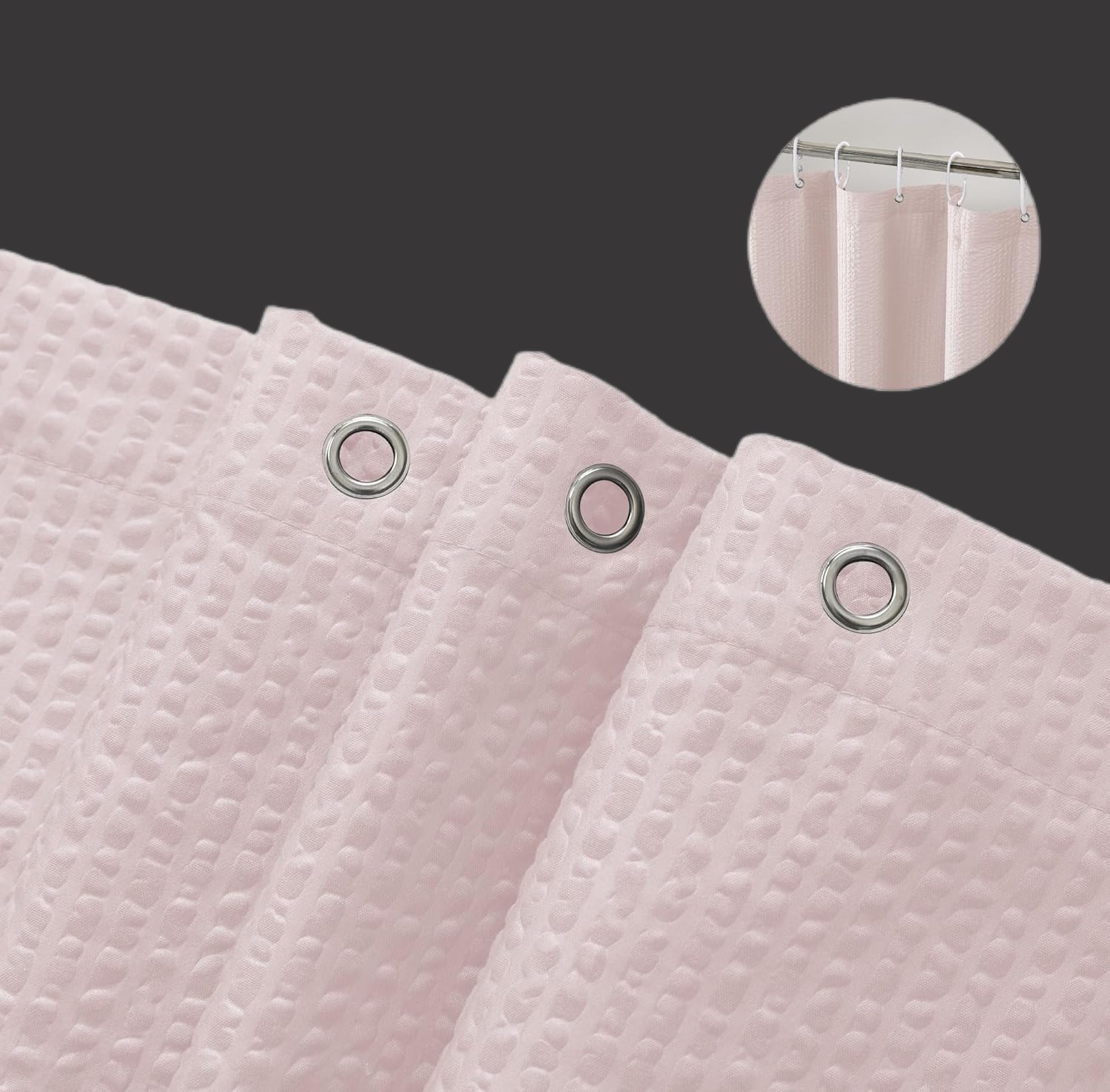 Embossed Fabric Shower Curtain Liner