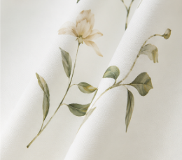 Rideau de douche floral Soft Bloom – Calme, Propreté et Vie Facile