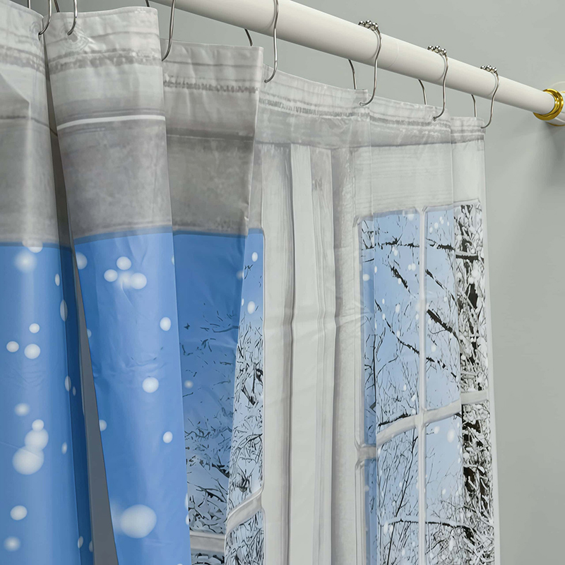Snowy Scene Shower Curtain