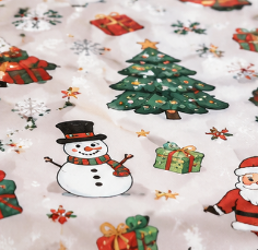 Nappe de Noël en PVC et flanelle pour la maison pendant les fêtes