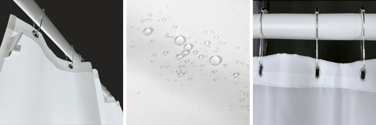 White Polyester Shower Curtain Liner White Polyester Shower Curtain Liner