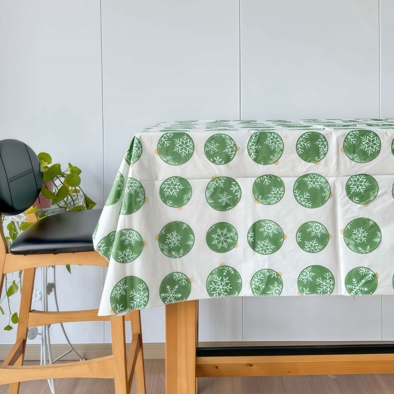 Christmas Ball Vinyl Tablecloth