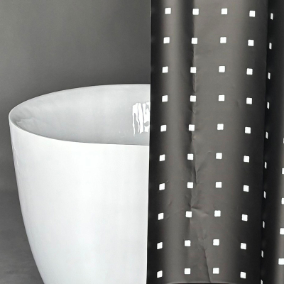 Modern Grid PEVA Shower Curtain