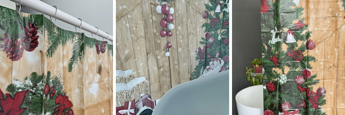 Christmas Gift Shower Curtain Christmas Gift Shower Curtain