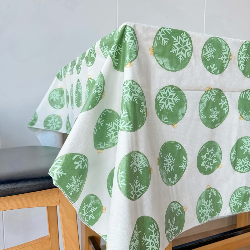 Christmas Ball Vinyl Tablecloth