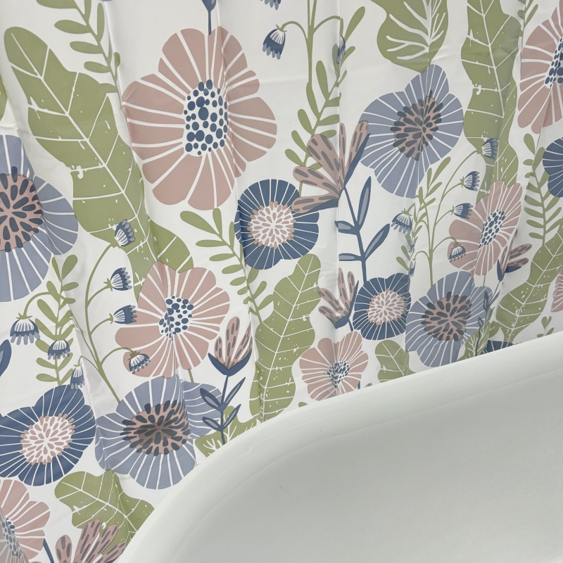 Floral Bathroom Curtains