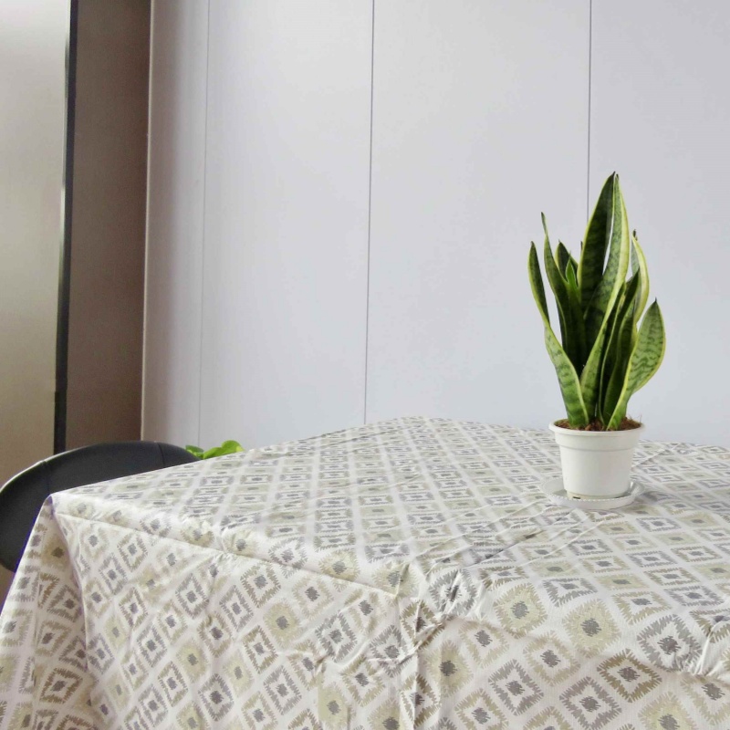 Cream Plastic Tablecloth