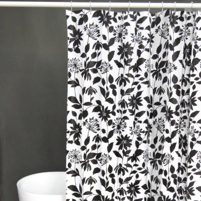 Black PEVA Shower Curtains