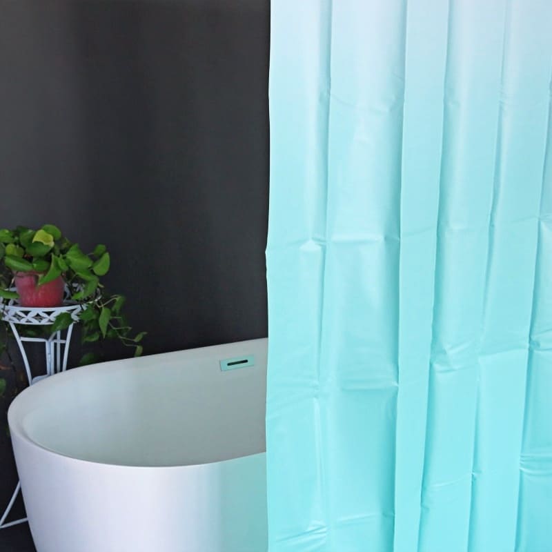 Green PEVA Shower Curtain