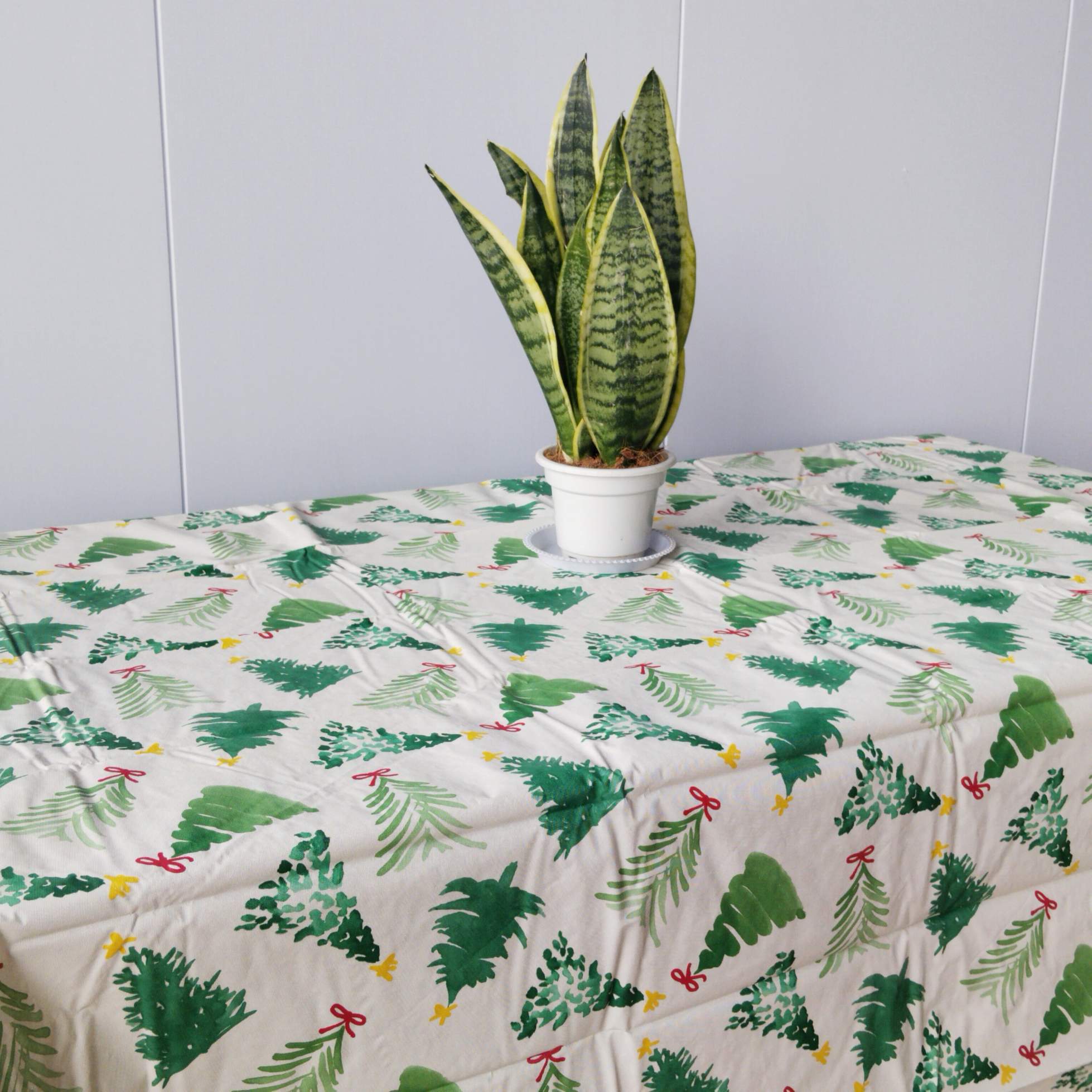 Vinyl Christmas Tree Tablecloth