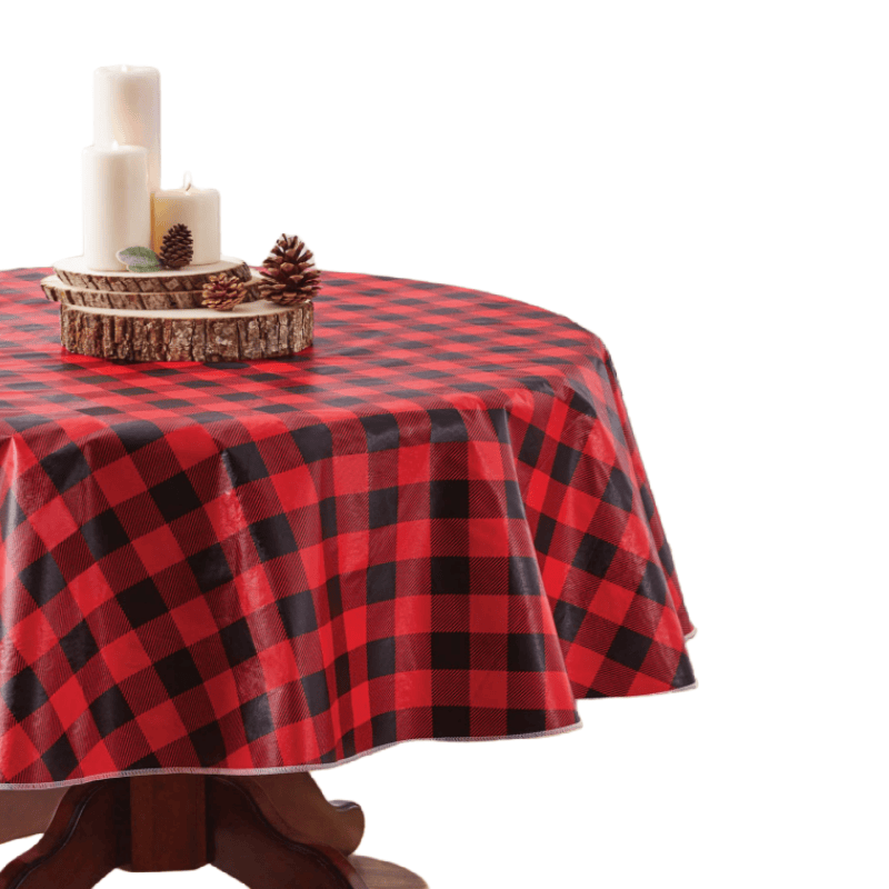 Waterproof Flannel Backed Vinyl Tablecloth