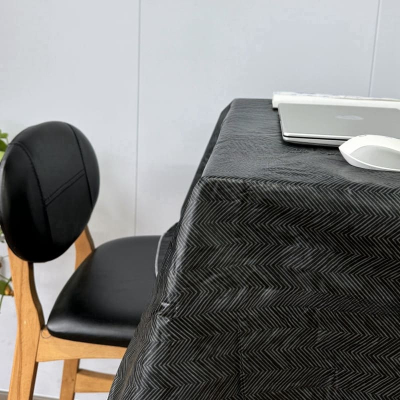 Black Vinyl Tablecloth