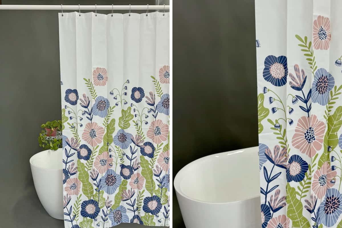 Shower Curtain with Flowers Shower Curtain with Flowers