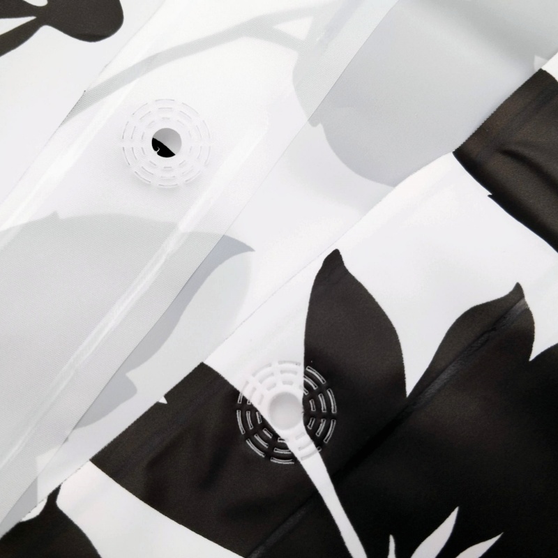 Rideau de douche floral noir