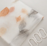 Rideau de douche en PEVA à motif de feuilles d'automne